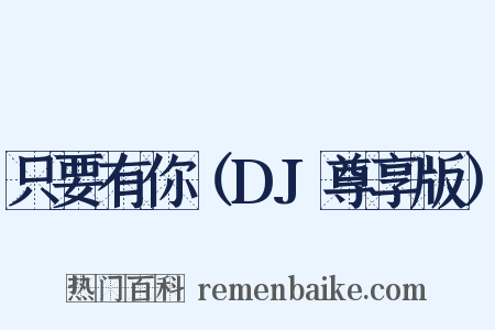 只要有你（DJ尊享版）是什么意思的图片